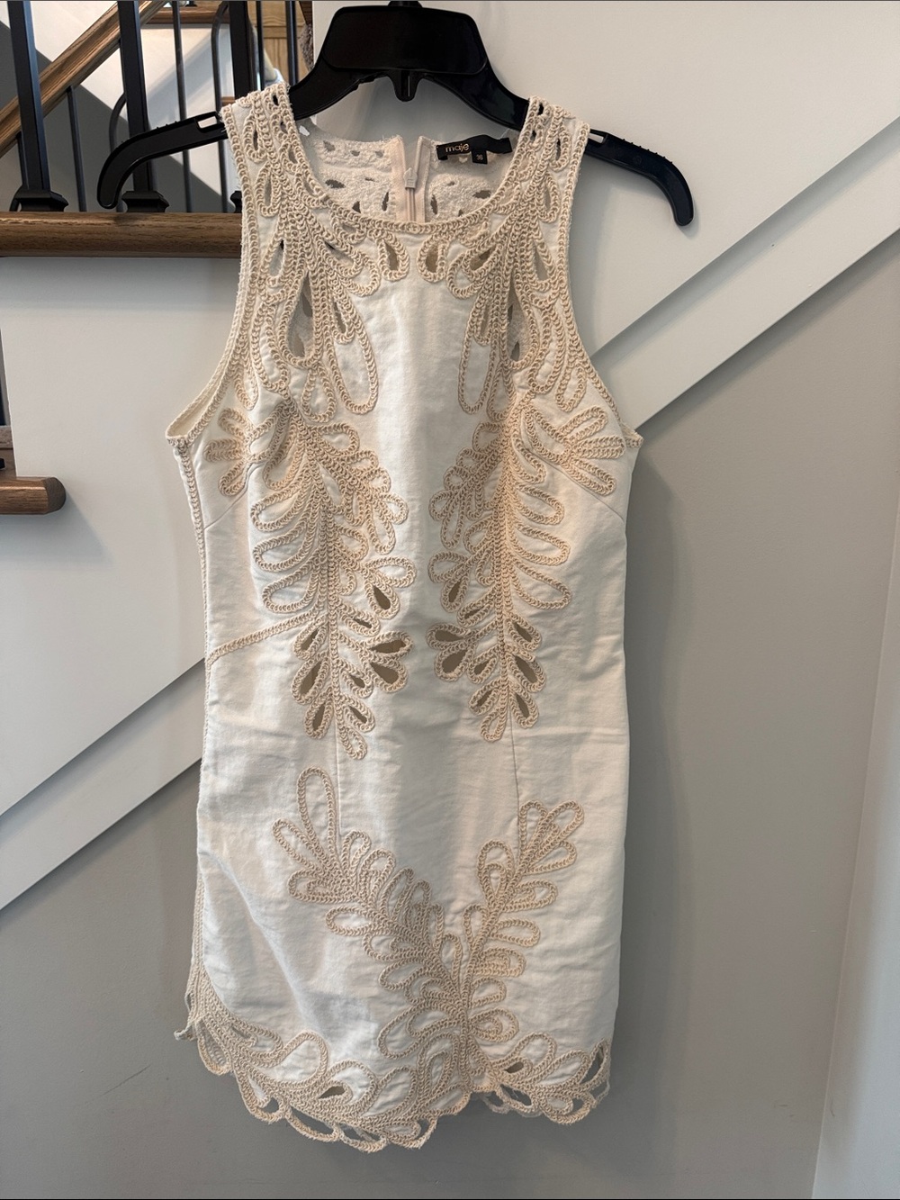 Maje floral-embroidered dress